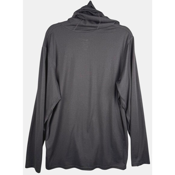 NIKE Hooded Top Men's Large Dri-Fit Long Sleeved Striped Pullover Dark Gray - Picture 3 of 10